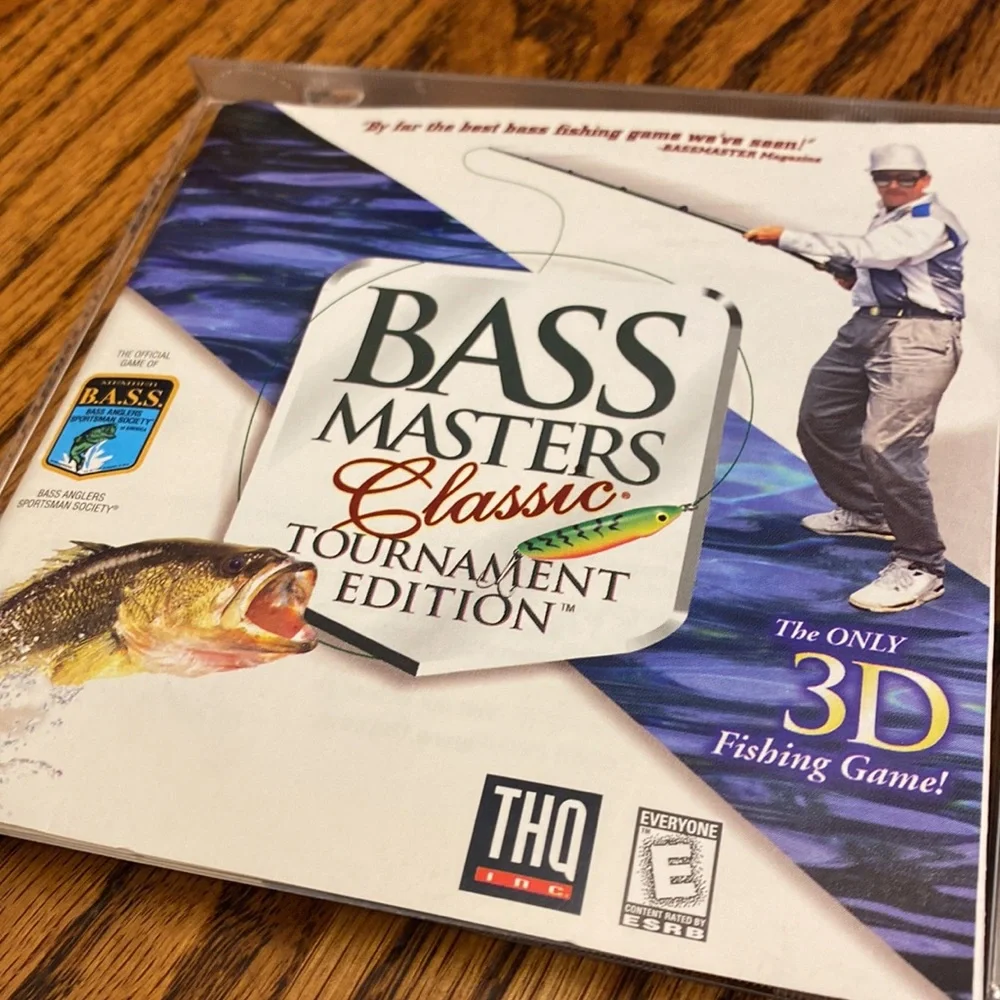 Vintage 90s Bass Masters Classic Tournament Edition 3D Fishing Game PC CD-ROM